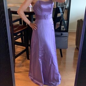 Formal Satin Light Purple Dress